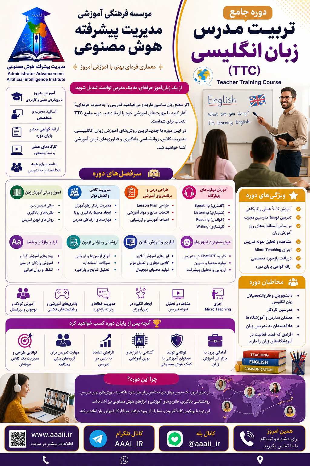 🎓 آموزش جامع تربیت مدرس زبان انگلیسی (TTC)